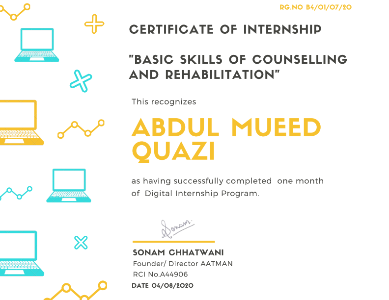 About Us 4 Psychology internship certificate